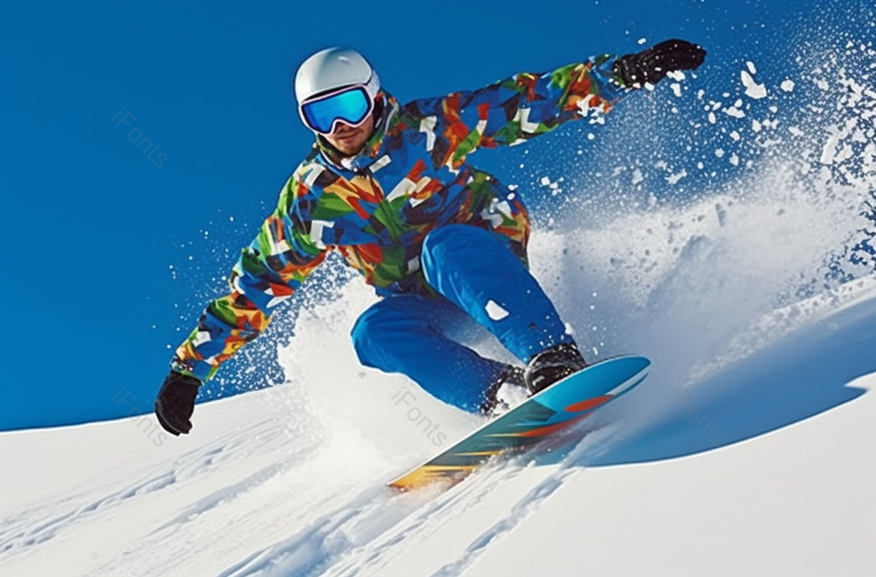 自由极限的在新鲜的粉状雪上滑雪实拍照片,高清,摄影图,摄影图片,图片大全,摄影图免费下载